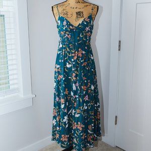 Hello Molly Lady Like You Midi Teal Dress Size Large